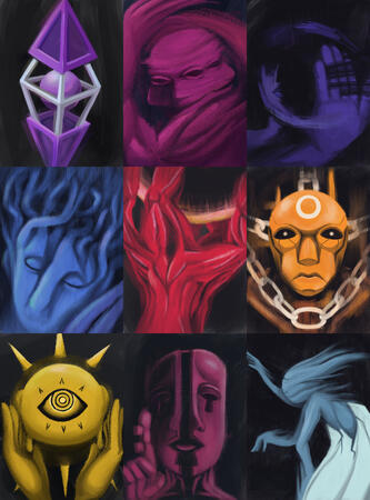 Book of Hours x Disco Elysium Skill Portraits