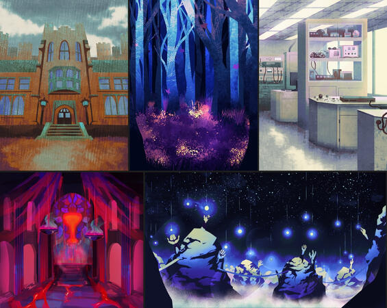 TMOB Locations A selection of location art I made for TMOB.