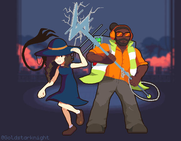 The first two playable characters from STATIC DUSK – Sombra and Damian.